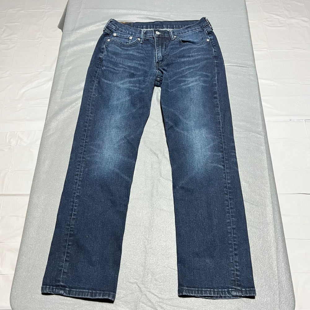 Levis 514 Straight Fit Jeans Dark Wash Blue Denim 32x30 Mens Pants